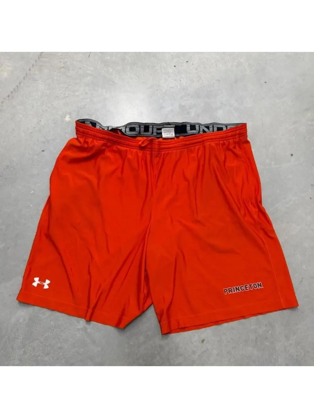 Under Armour Princeton Tigers Shorts Mens XL Orange Athletic Training Gym Shorts - Picture 1 of 7